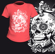 T-Shirt Print Sugar Skull