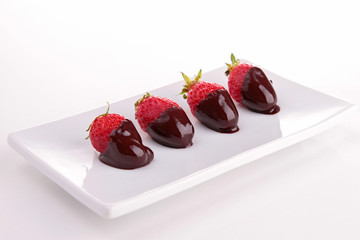 Wall Mural - strawberry and chocolate sauce