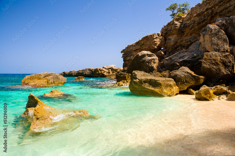 Fotografie Obraz Spiaggia Cala Briola Cala Gonone Posterscz