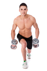 exercise with dumbbells