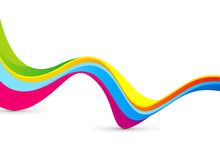Abstract Colorful Rainbow Wave Background