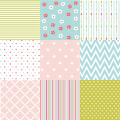 Sticker - seamless patterns with fabric texture