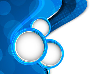 Aufkleber - Abstract blue background with circles