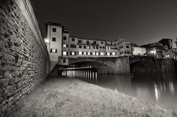 Sticker - Ponte Vecchio over Arno River, Florence, Italy. Beautiful upward