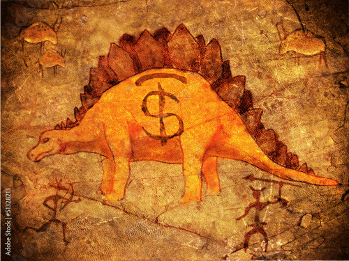 Fototapeta dla dzieci prehistoric piggy bank