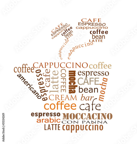 Plakat na zamówienie Wzór graficzny filiżanka kawy