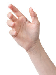 Wall Mural - female teen hand to hold something like phone