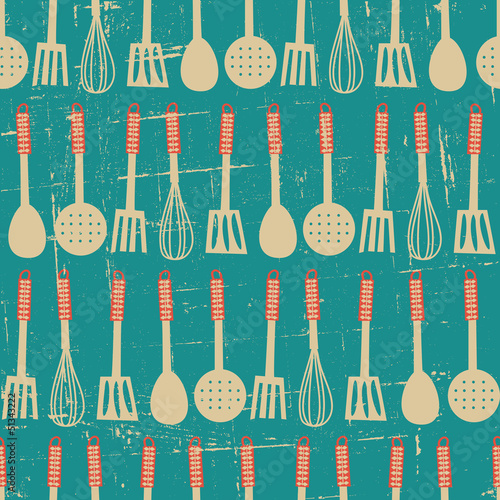 Papel de parede Retro Kitchen Pattern