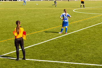 Female soccer referee