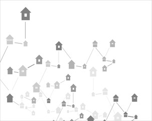 Illustration of communications for many private houses