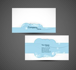 Wall Mural - business card set blue colorful vector illustration