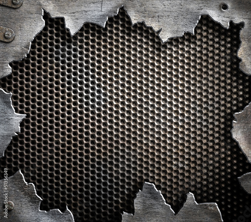 Board z aluminiowym obramowaniem Tło grunge metalu