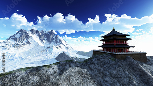Fotografía Sun temple - Buddhist shrine in the Himalayas