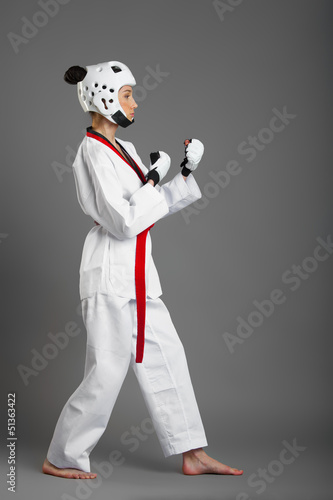 Leinwand Poster Woman in sports clothing. closeup