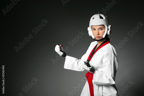 Woman in sports clothing. closeup Fototapete