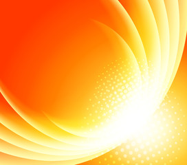 Poster - Bright orange background