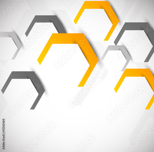 Naklejka - mata magnetyczna na lodówkę Abstract background with hexagons
