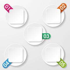 Canvas Print - Info Labels Number Circle Rectangle