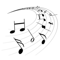 Autocollant - Musik Noten Notenschlüssel