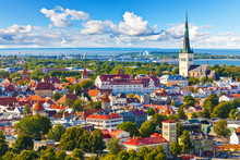 Aerial Panorama Of Tallinn, Estonia