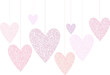 © Jitka Laníková - valentine vector background with hanging hearts