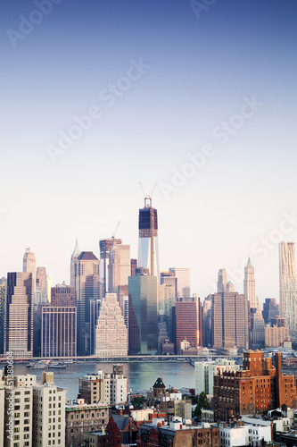 Board z aluminiowym obramowaniem Centrum finansowe z manhattan, new york