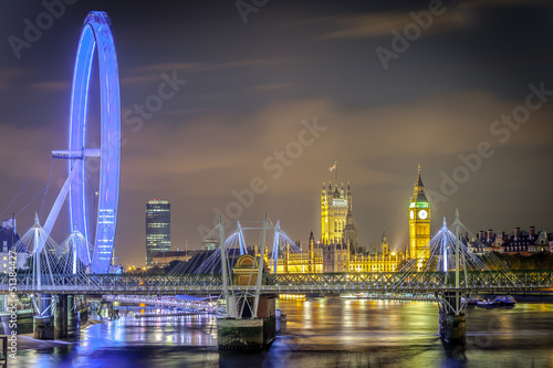 Plakat na zamówienie Big Ben Clock Tower and Parliament house at city of westminster,