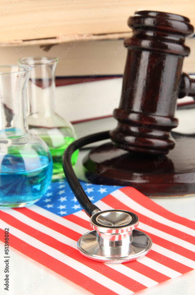 Concept of forensic medicine close up