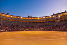 Bullfighting Arena Corrida At Madrid Spain
