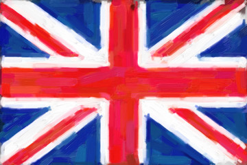 Union Jack Flag Painting