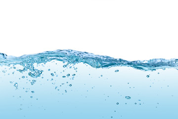 Poster - Water waves isolated on white background