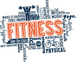 Fitness Word and Icon Cloud