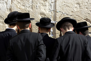 The prayers near Western Wall