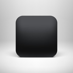 Wall Mural - Technology Black Blank App Icon Template