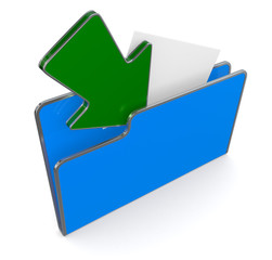 Sticker - folder icon, data transfer