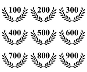 Sticker - Lauriers de 100 à 900