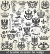 Set of heraldic elements for design