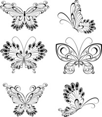 Wall Mural - Set butterfly