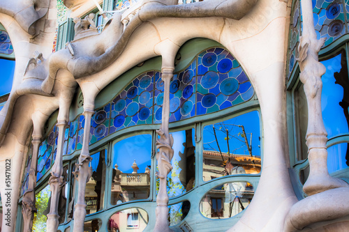 Photo  Casa Battlo designed by Antoni Gaudi,Barcelona, Spain