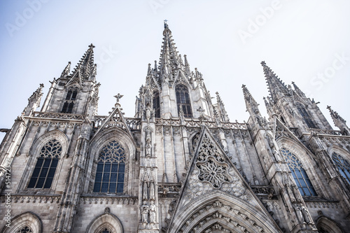 Fotoboard na płycie Katedra barcelona w Katalonii, Hiszpania