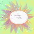 Spring vector background with pink frame