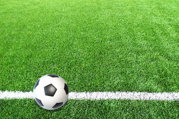 Soccer football field stadium grass line ball background texture