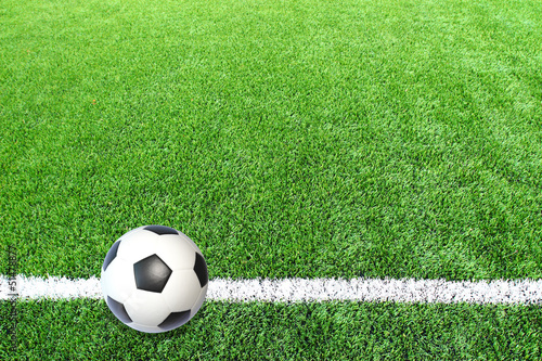 Plakat na papierze fotorealistycznym Piłka nożna boisko do piłki nożnej stadion trawa linia tekstura tło