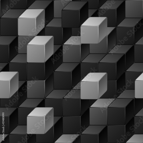 Board z aluminiowym obramowaniem Abstrakcyjny wzór kostek.