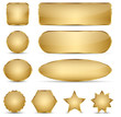 Blank Elegant Golden Buttons