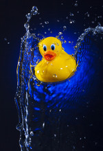 Fun Bath Time, Rubber Duck With Water Splash
