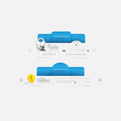 Wall Mural - website template design menu navigation elements with icons