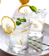 lemonade with ice and mint