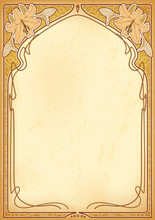 Art Nouveau Frames With Space For Text On Old Paper. Eps10
