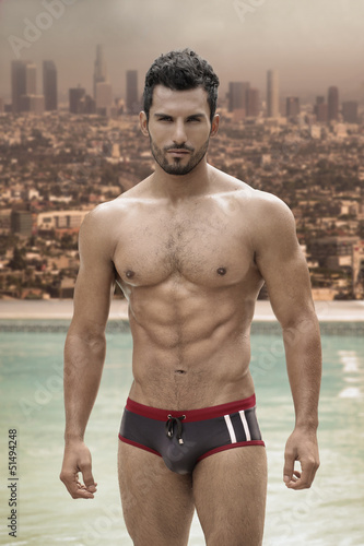 Foto-Klemmrollo - Sexy guy with abs (von CURAphotography)